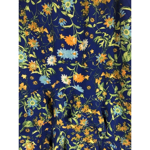 Línea By Louis Dell’Olio Wild Flower Tiered Ruffle Skirt Sapphire / Multi Large - Picture 4 of 6